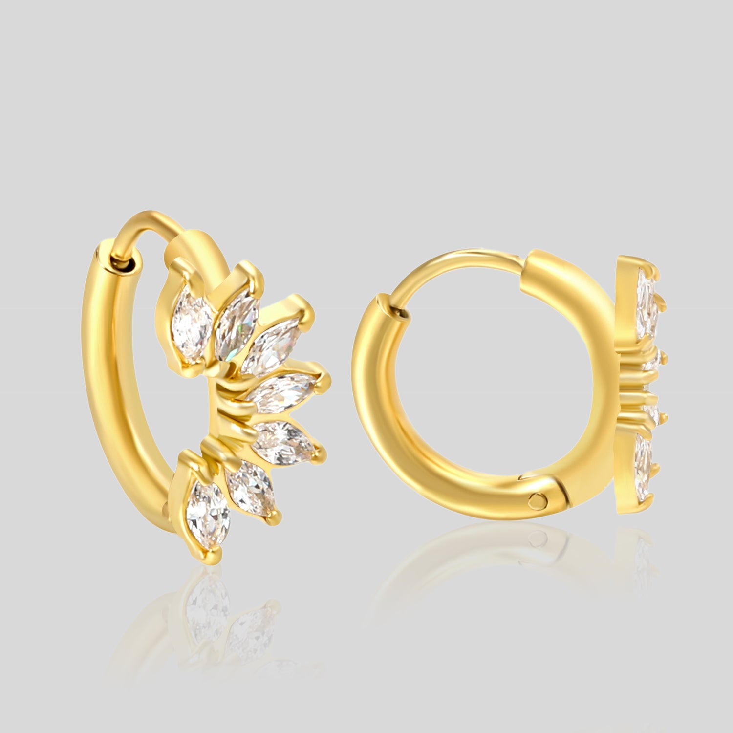 Iced Lotus Earrings
