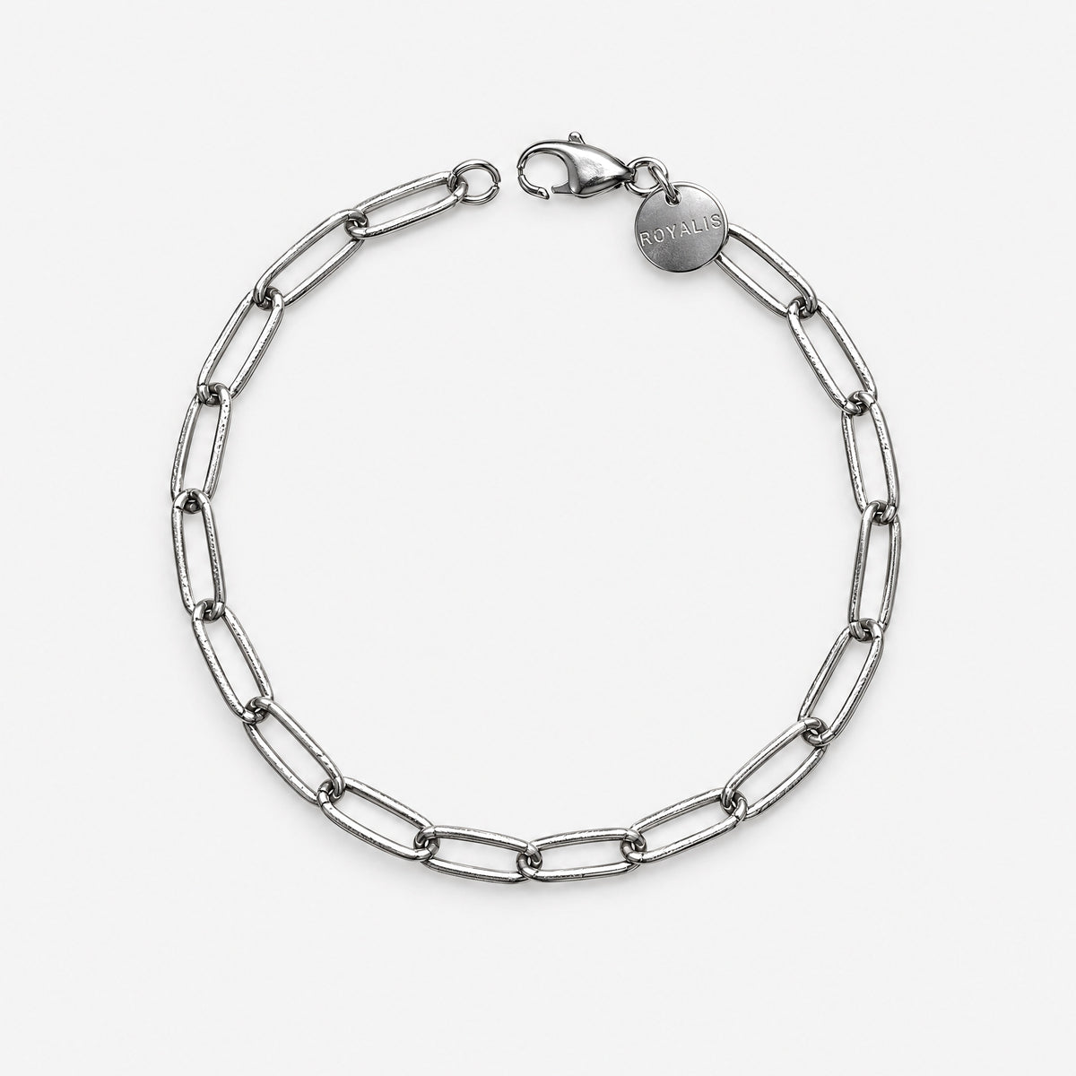 Paperclip Bracelet (White Gold) 5mm