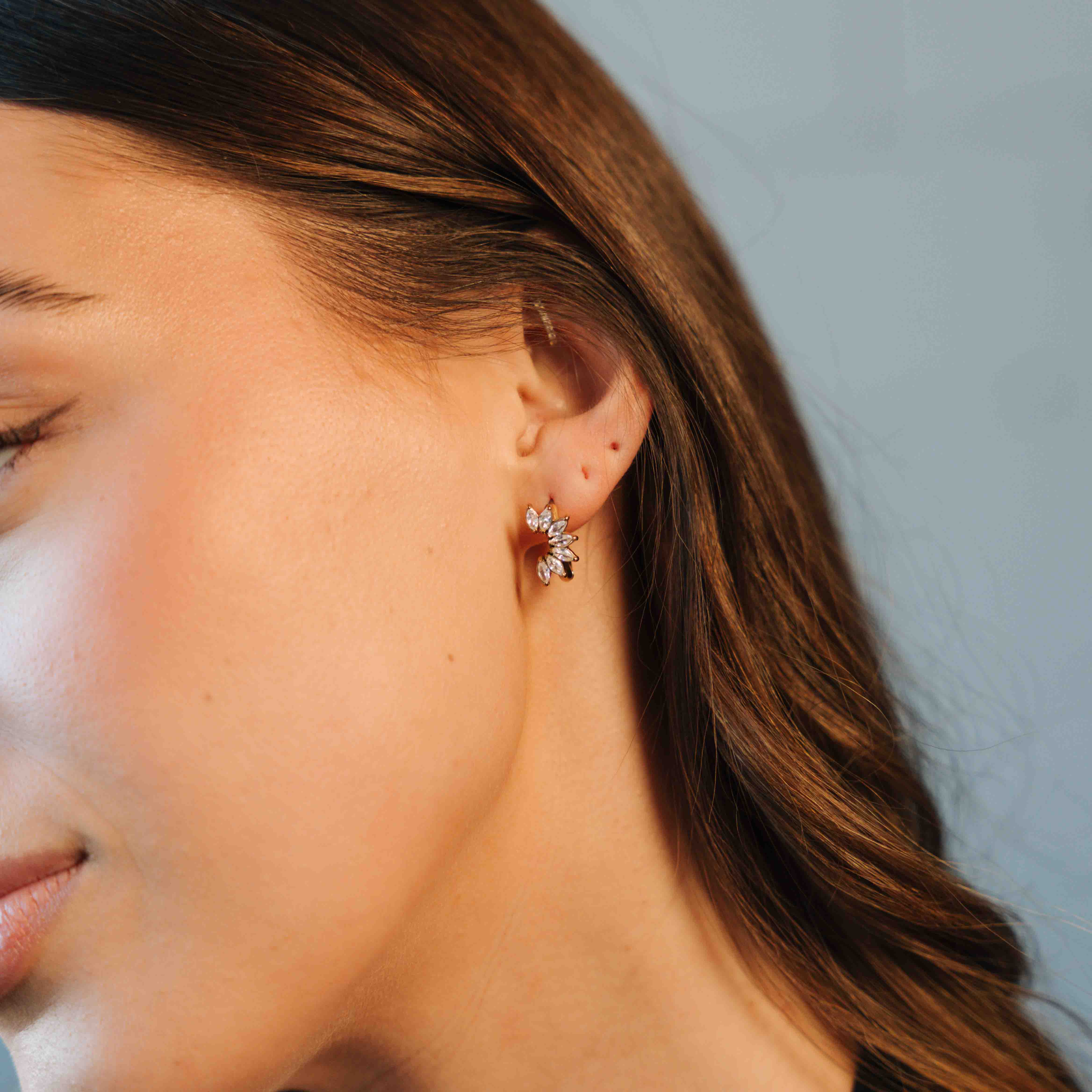 Iced Lotus Earrings