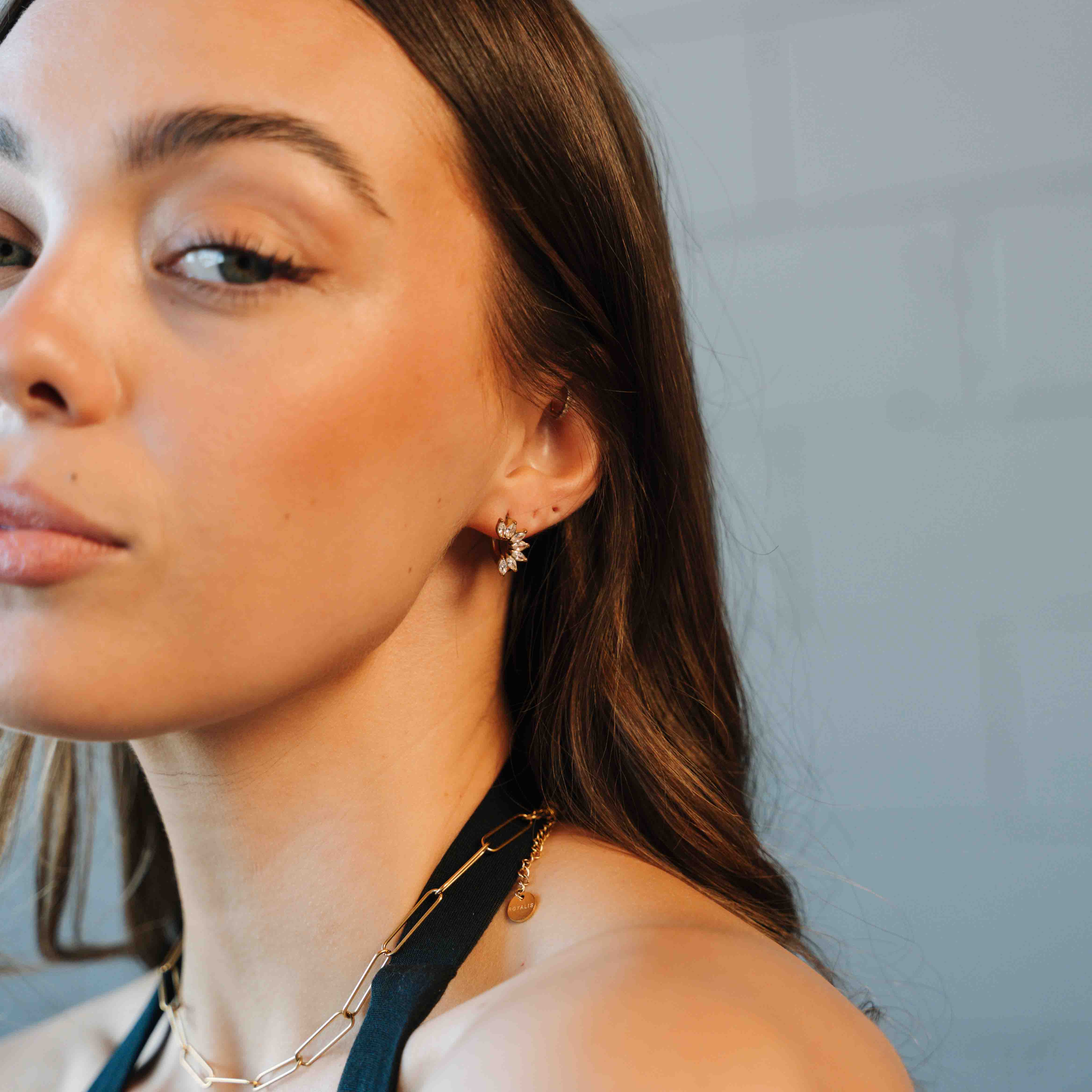 Iced Lotus Earrings