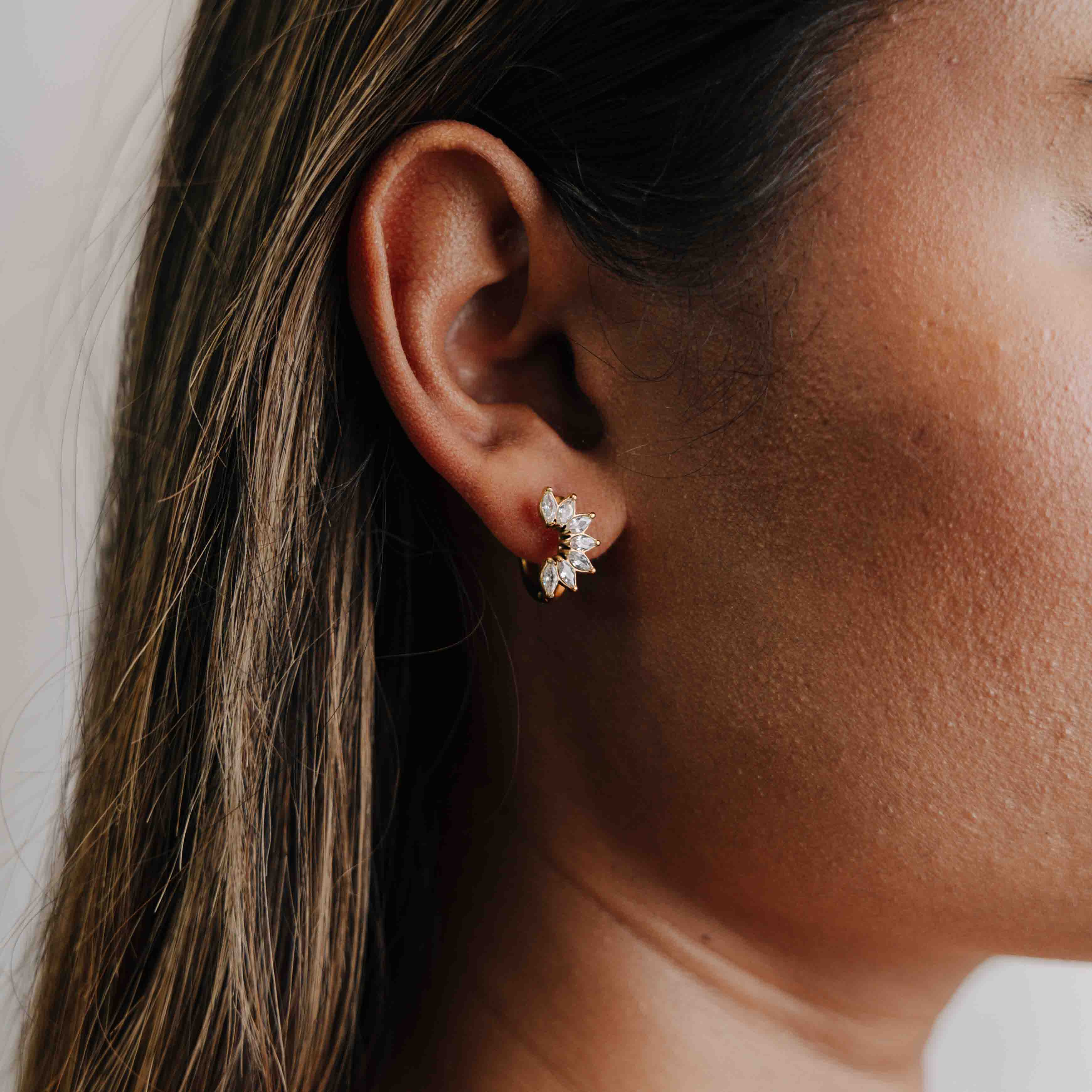 Iced Lotus Earrings
