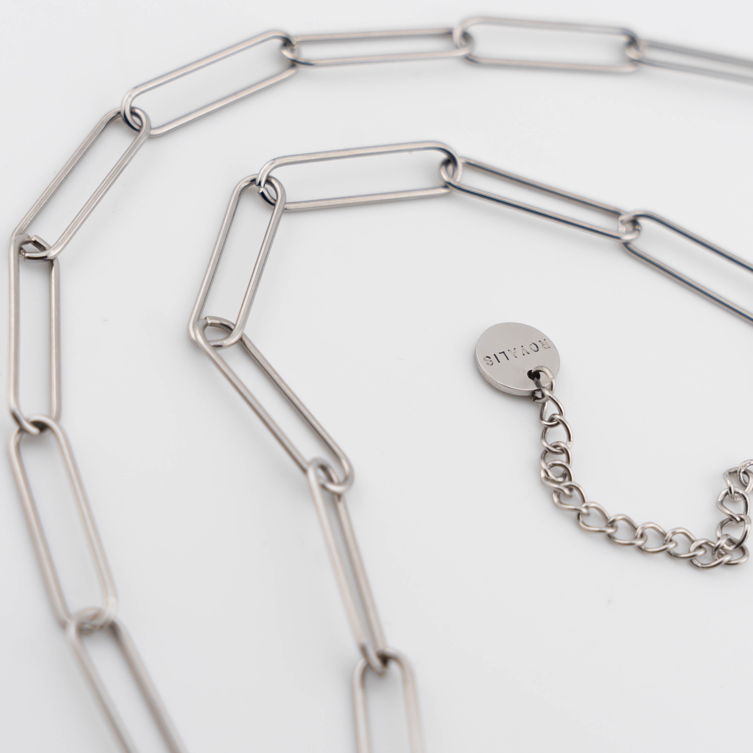 Women's Paperclip Chain (White Gold)