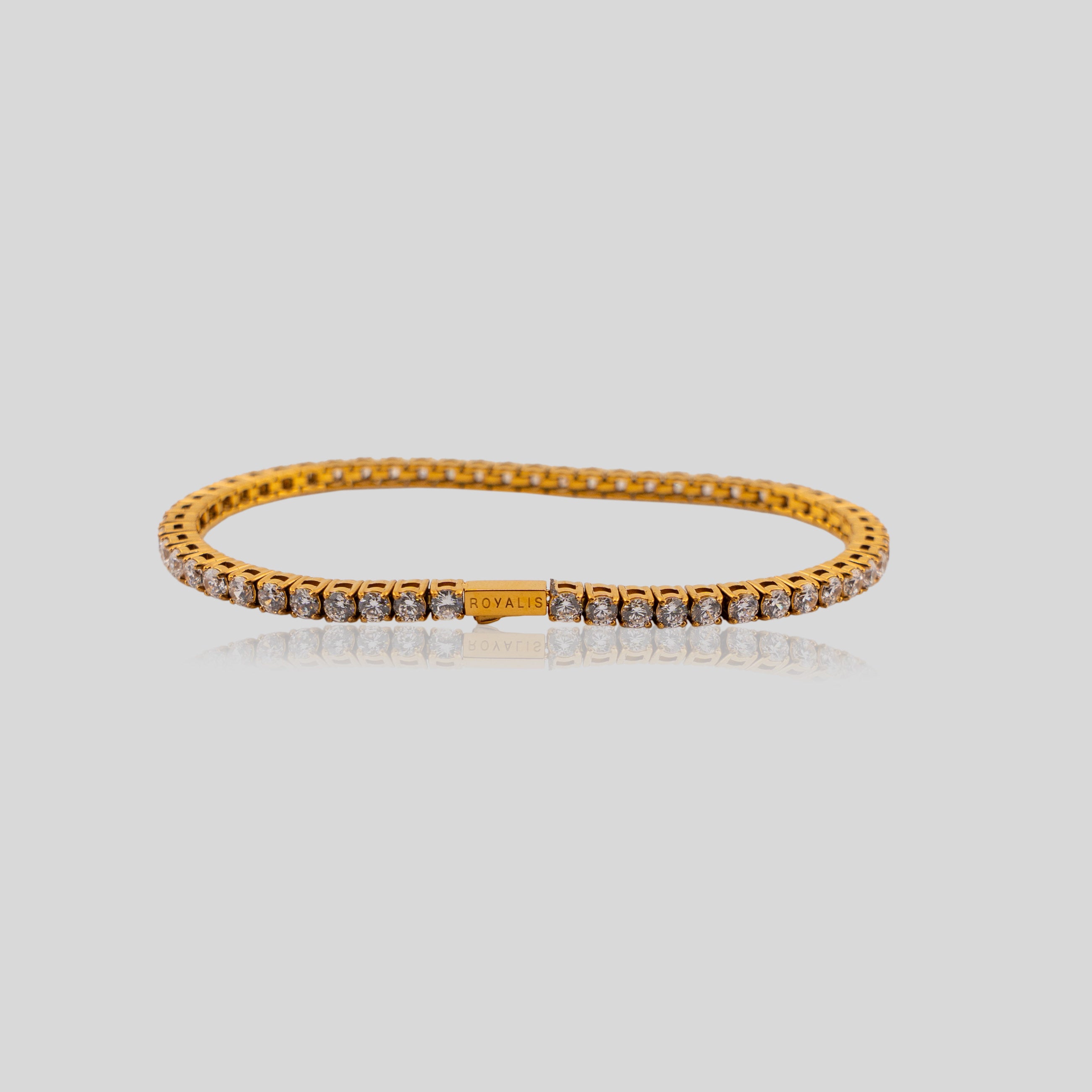 Women's Tennis Bracelet 3mm (Gold)