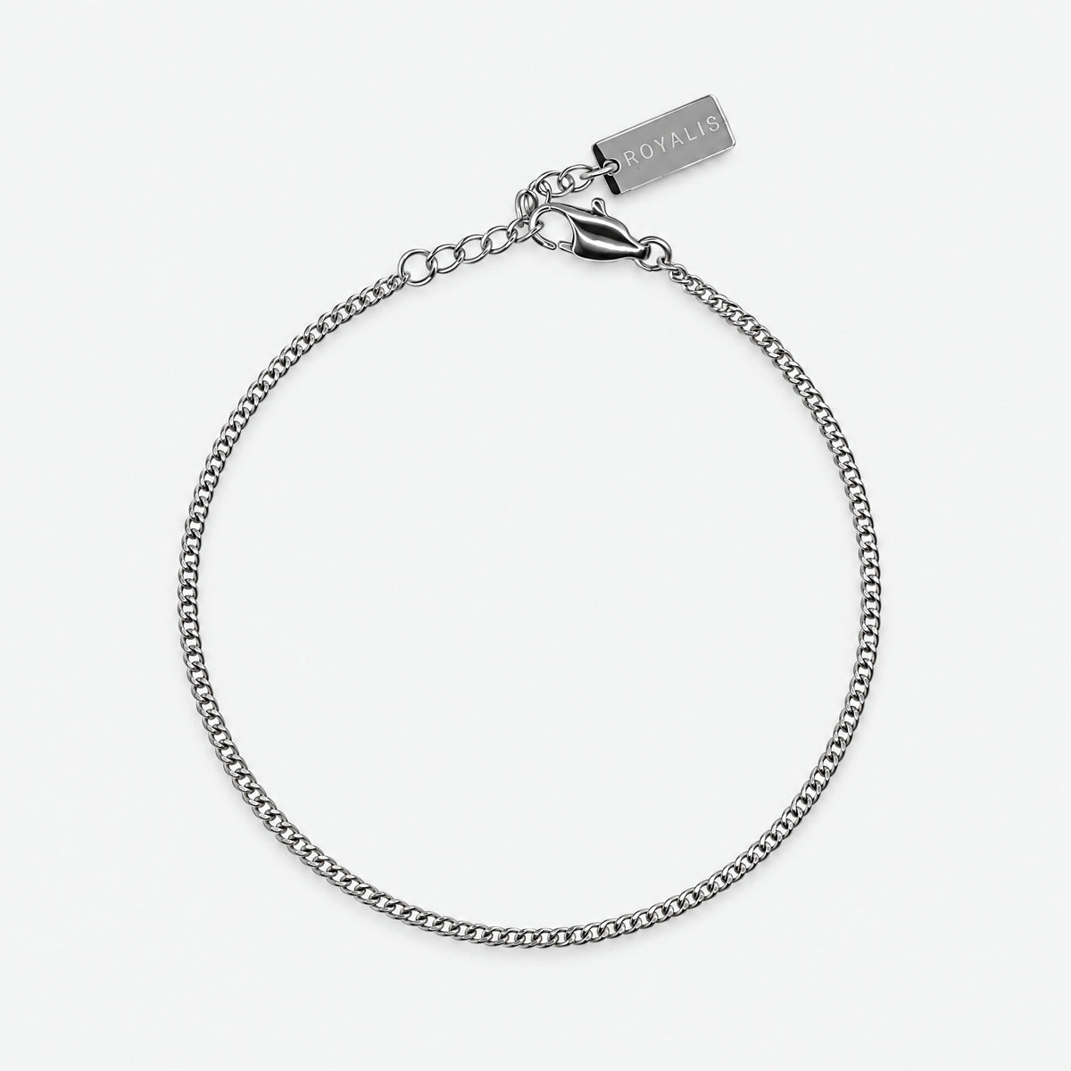Cuban Bracelet (White Gold) 2mm