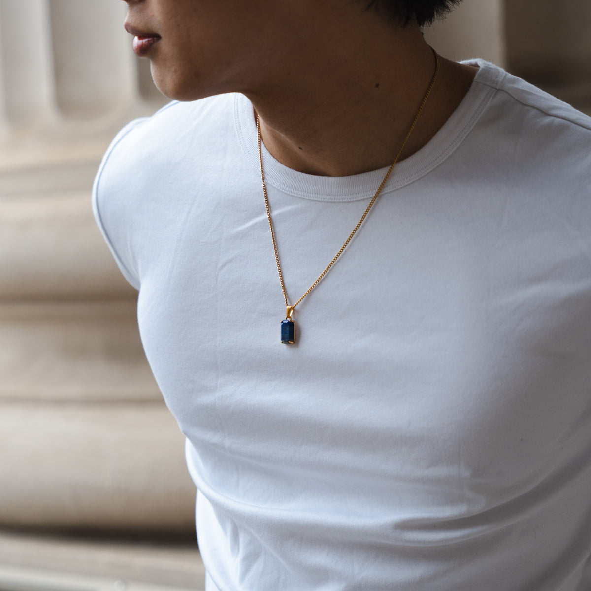Azure Stone Pendant (Gold)
