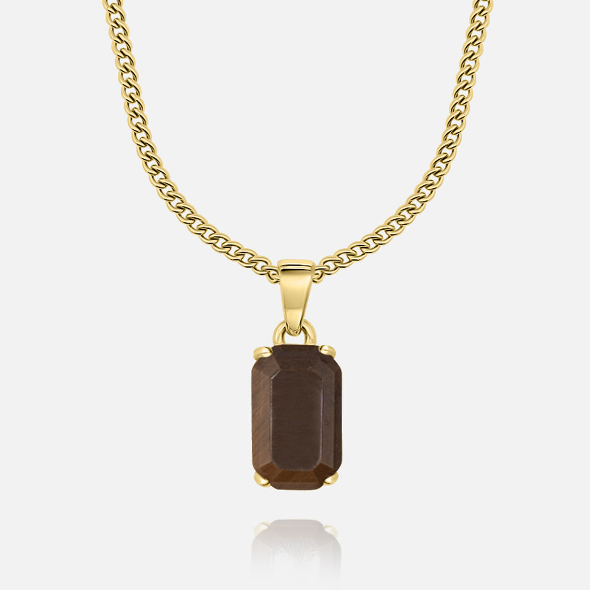 Amber Stone Pendant (Gold)