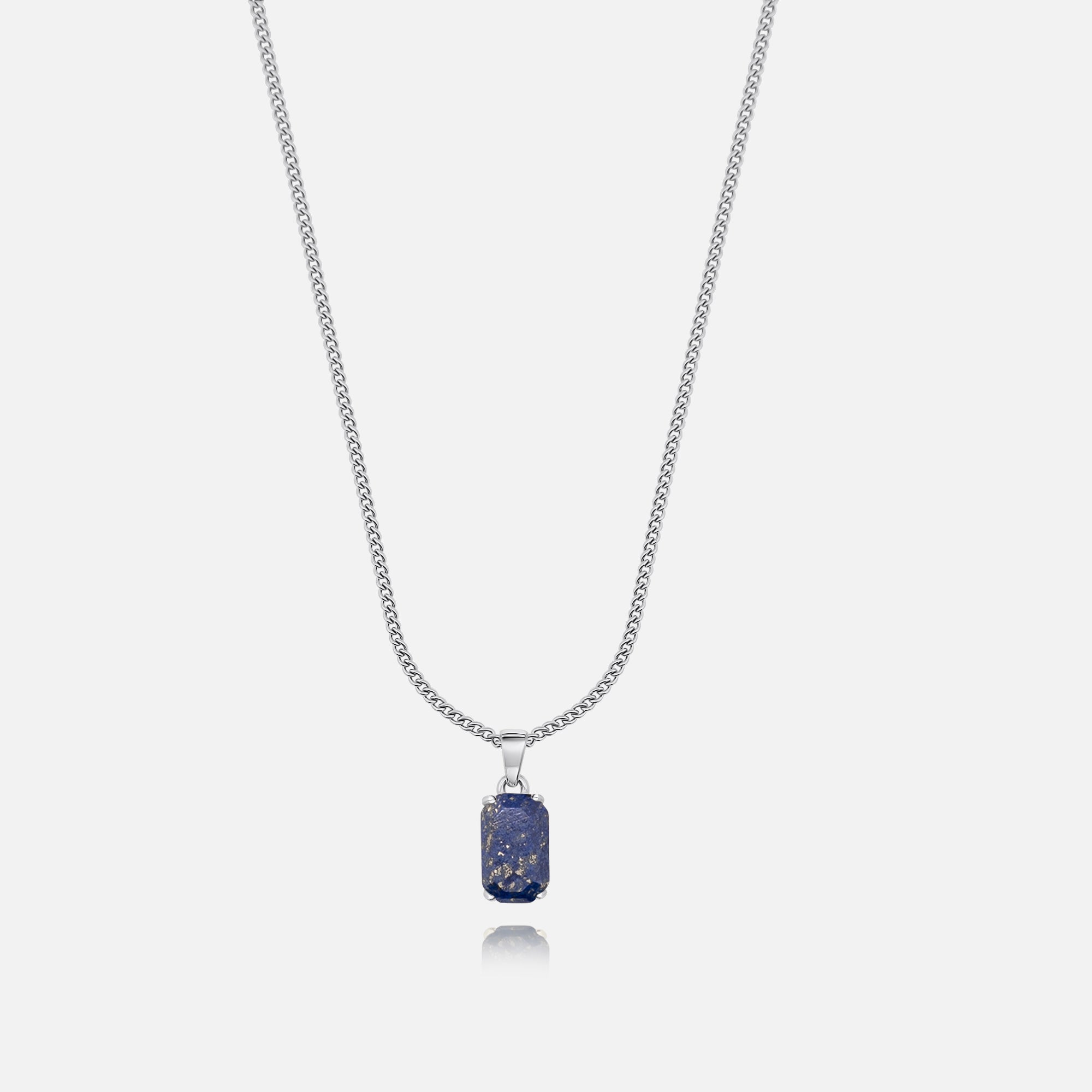 Azure Stone Pendant (White Gold)