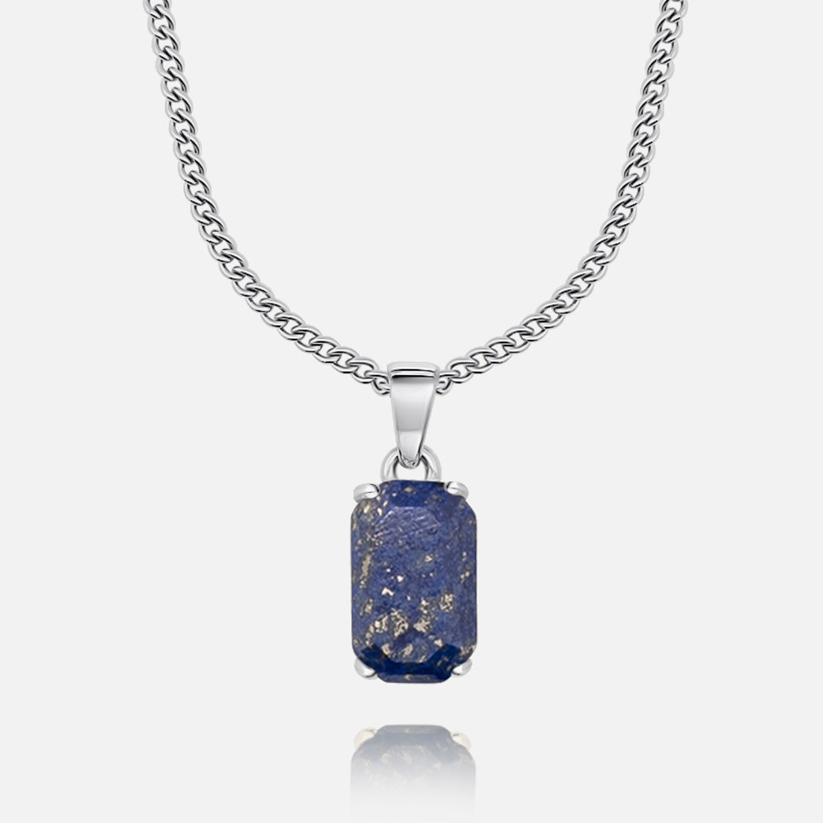Azure Stone Pendant (White Gold)