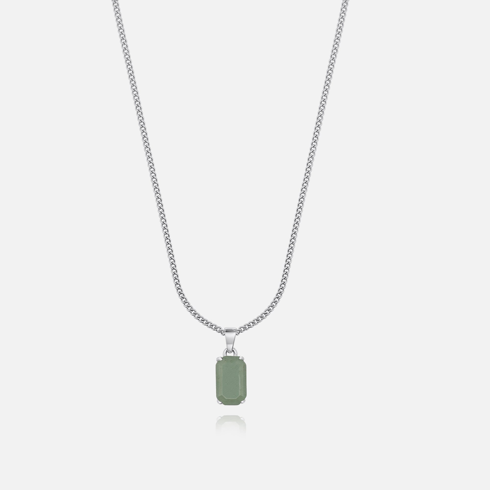 Verde Stone Pendant (White Gold)