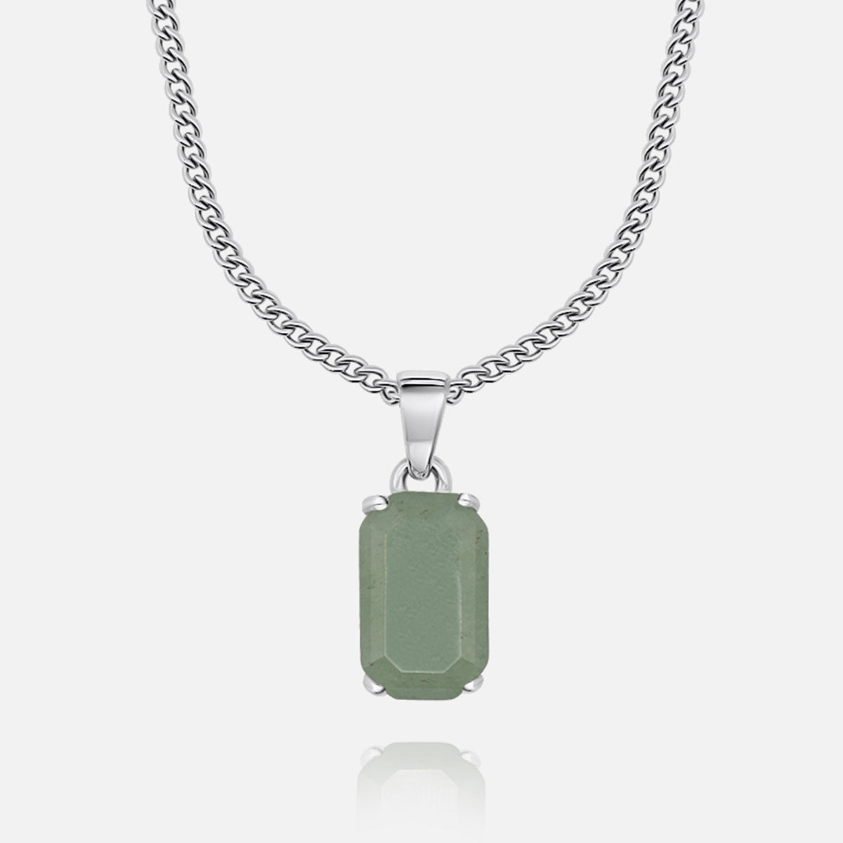 Verde Stone Pendant (White Gold)