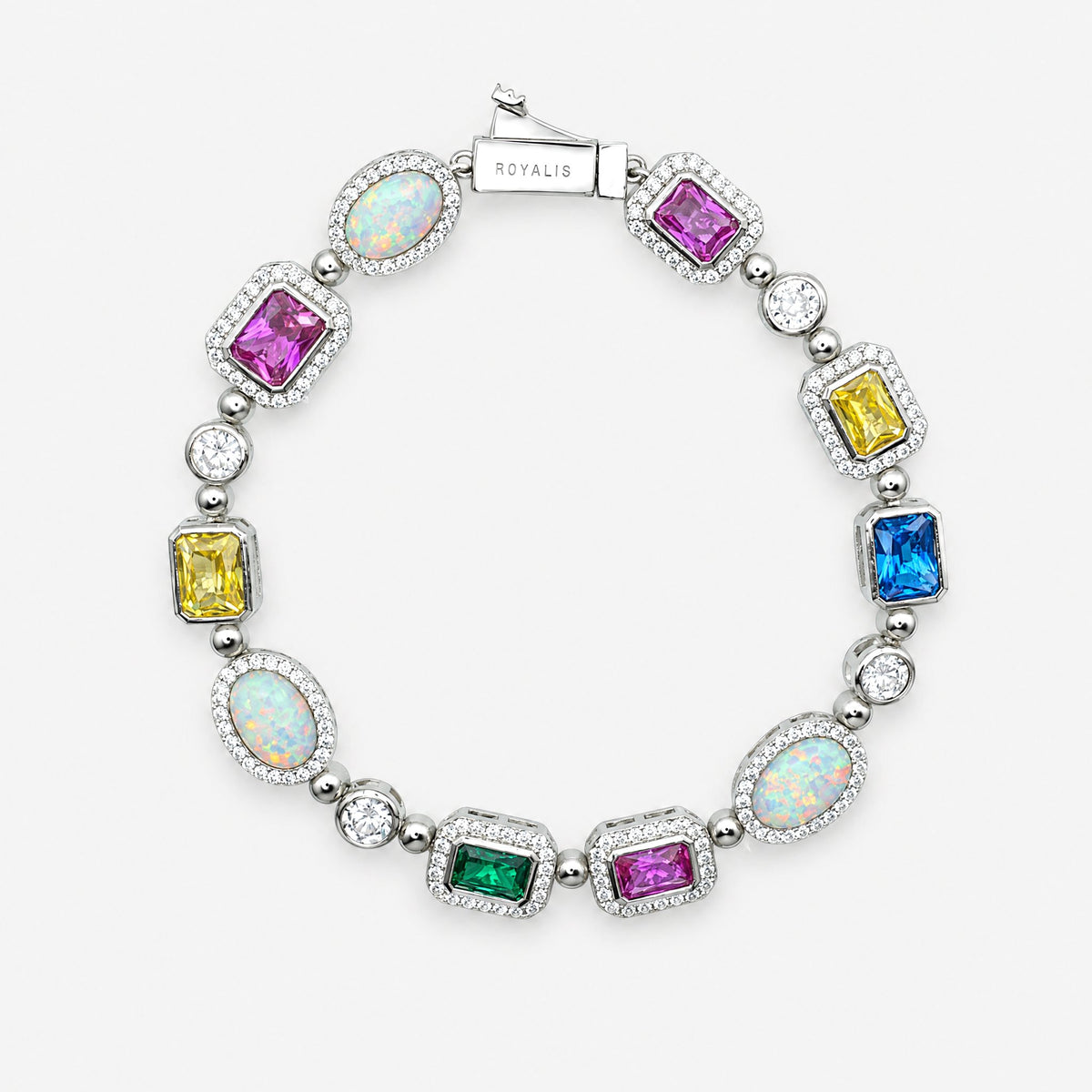 Gemstone Bracelet (White Gold)