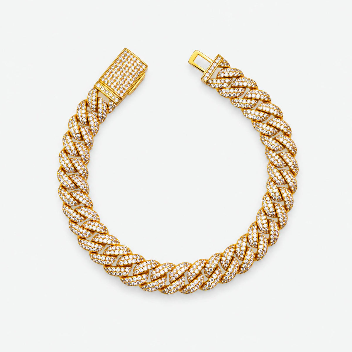 Iced Cuban Bracelet 8mm (Gold)
