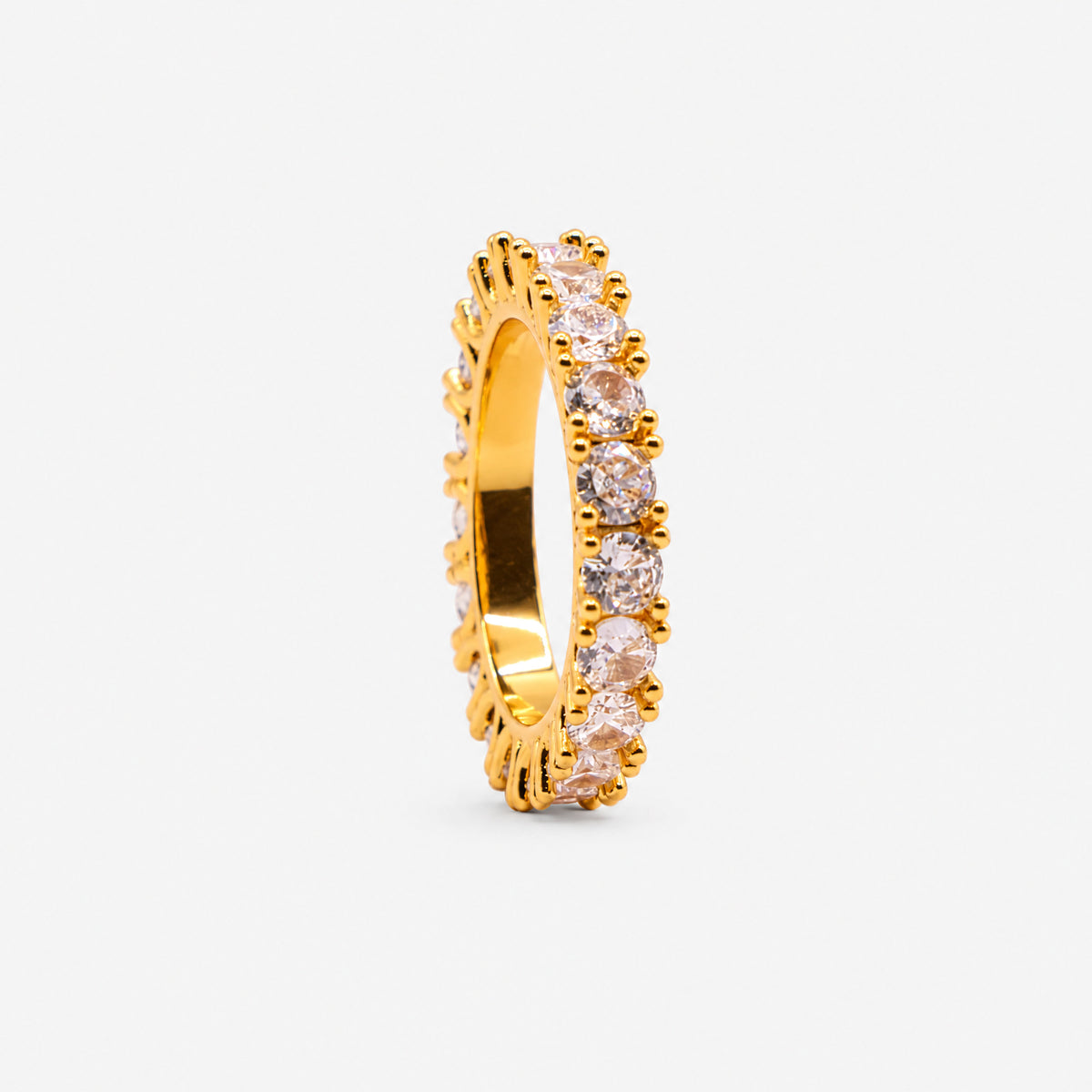 Iced Halo Ring (Gold)