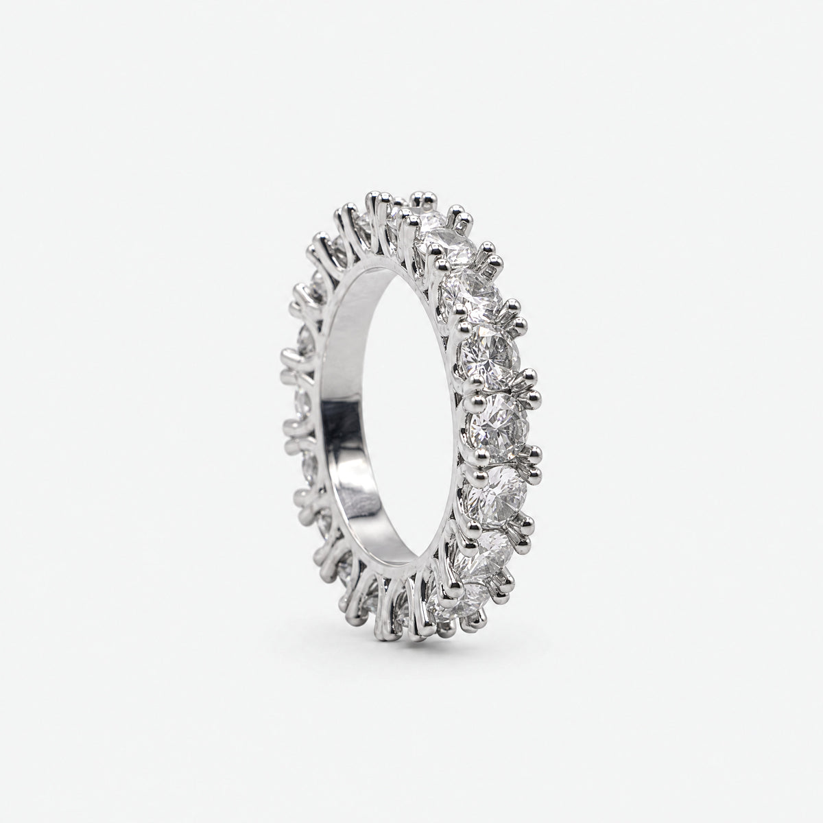 Iced Halo Ring (White Gold)