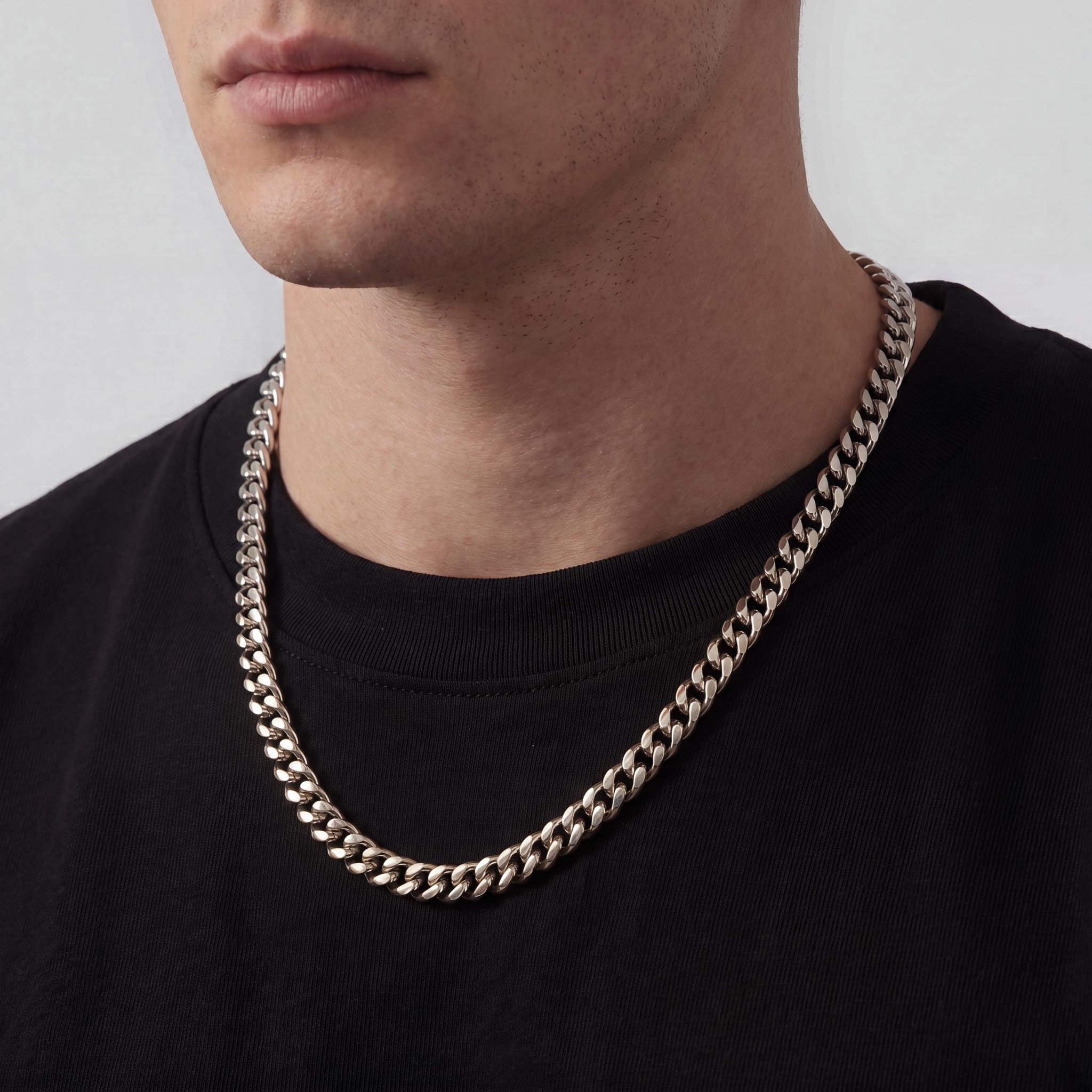 Cuban Chain (White Gold) 8mm