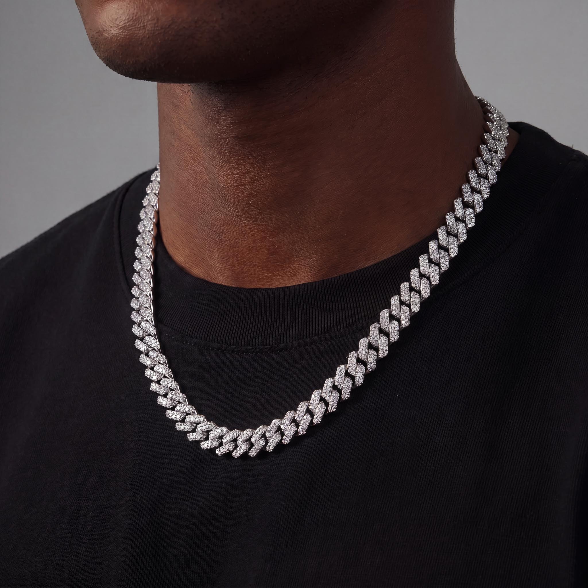 Prong Link Chain (white gold) 13mm