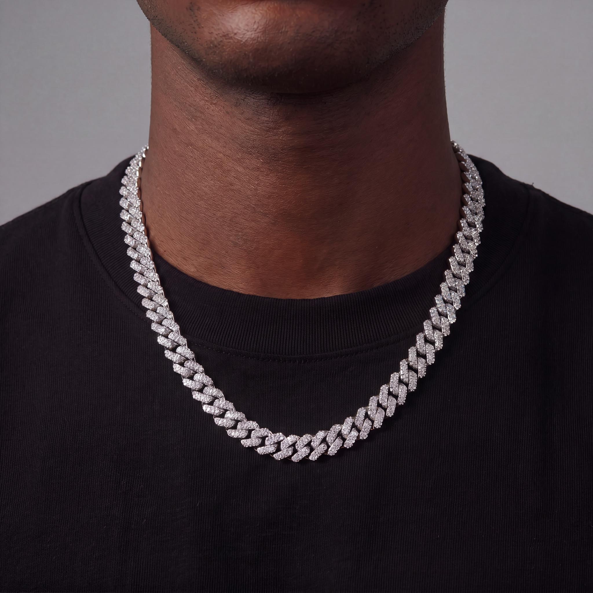 Prong Link Chain (white gold) 13mm