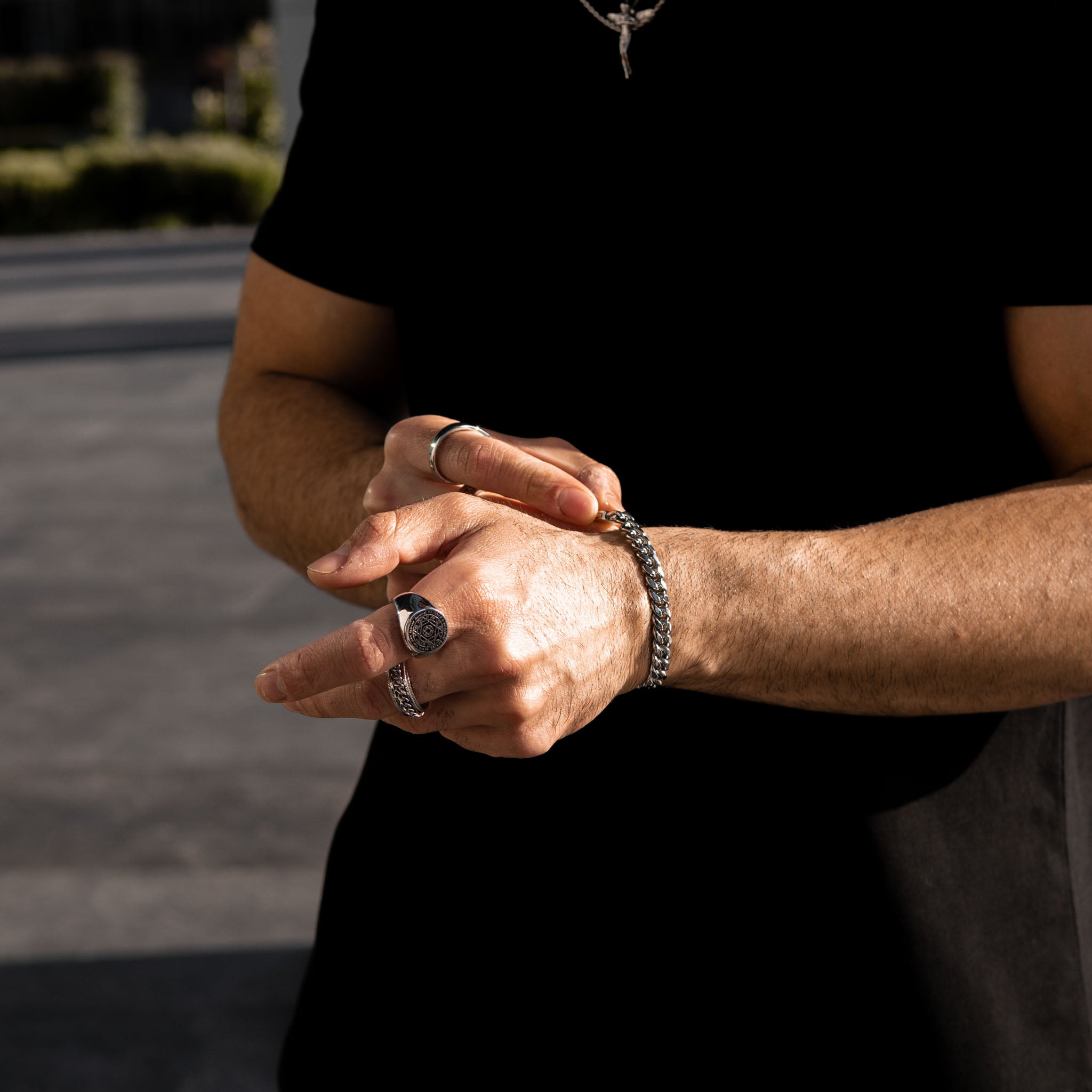 Cuban Bracelet  (White Gold) 8mm