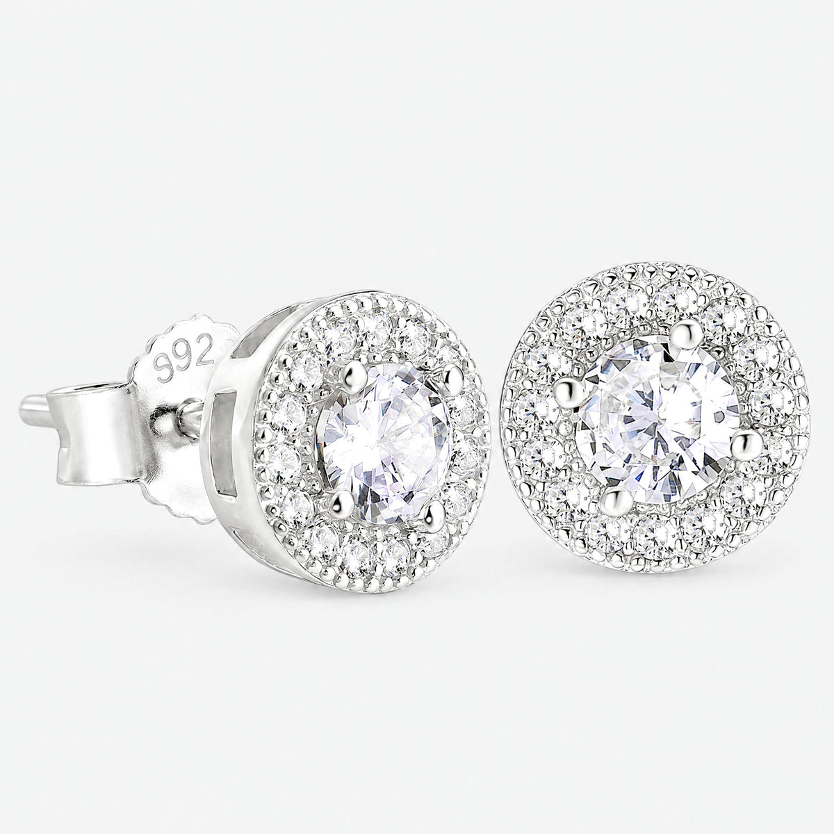Atlas Halo Studs(White Gold)