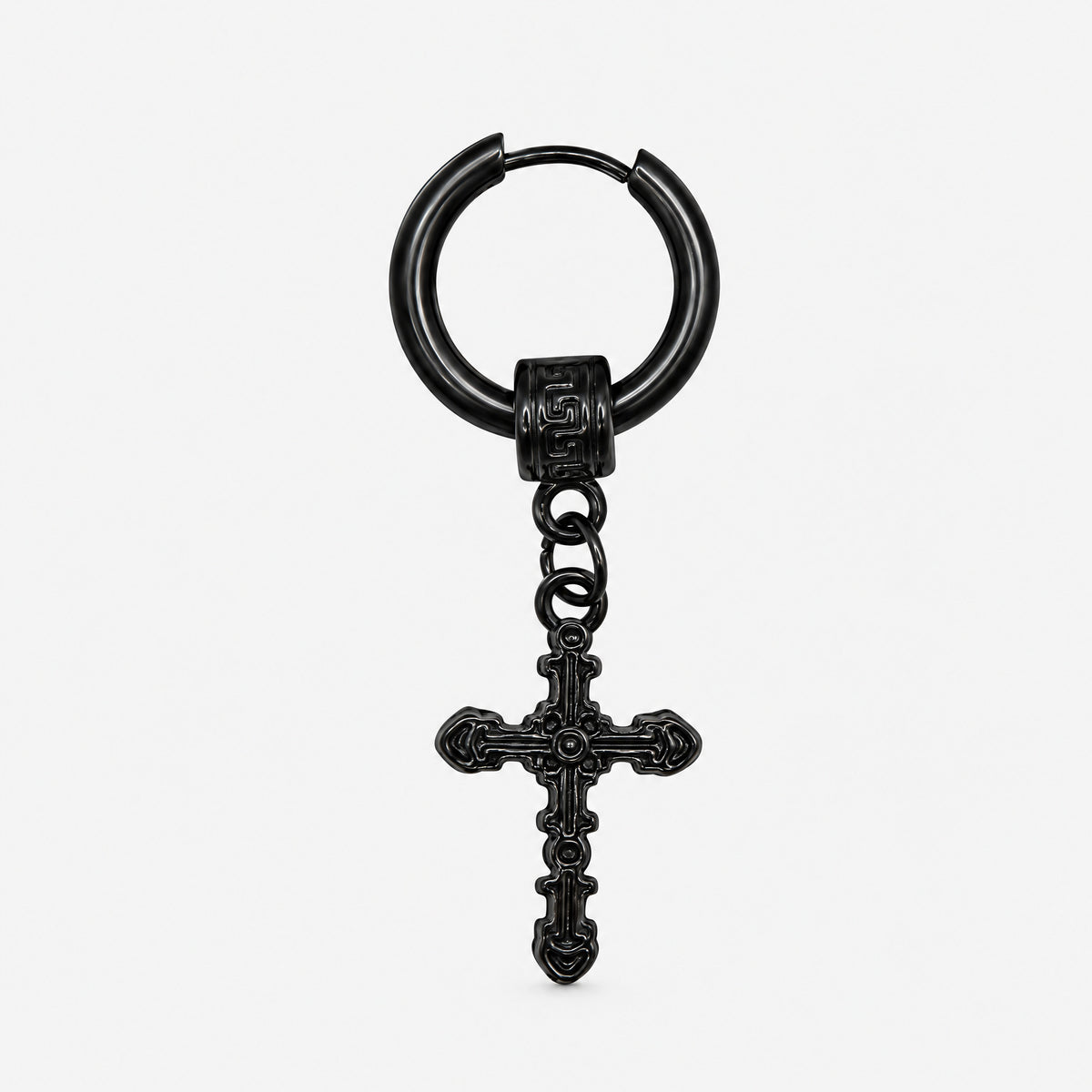 Cross Earrings (Black)