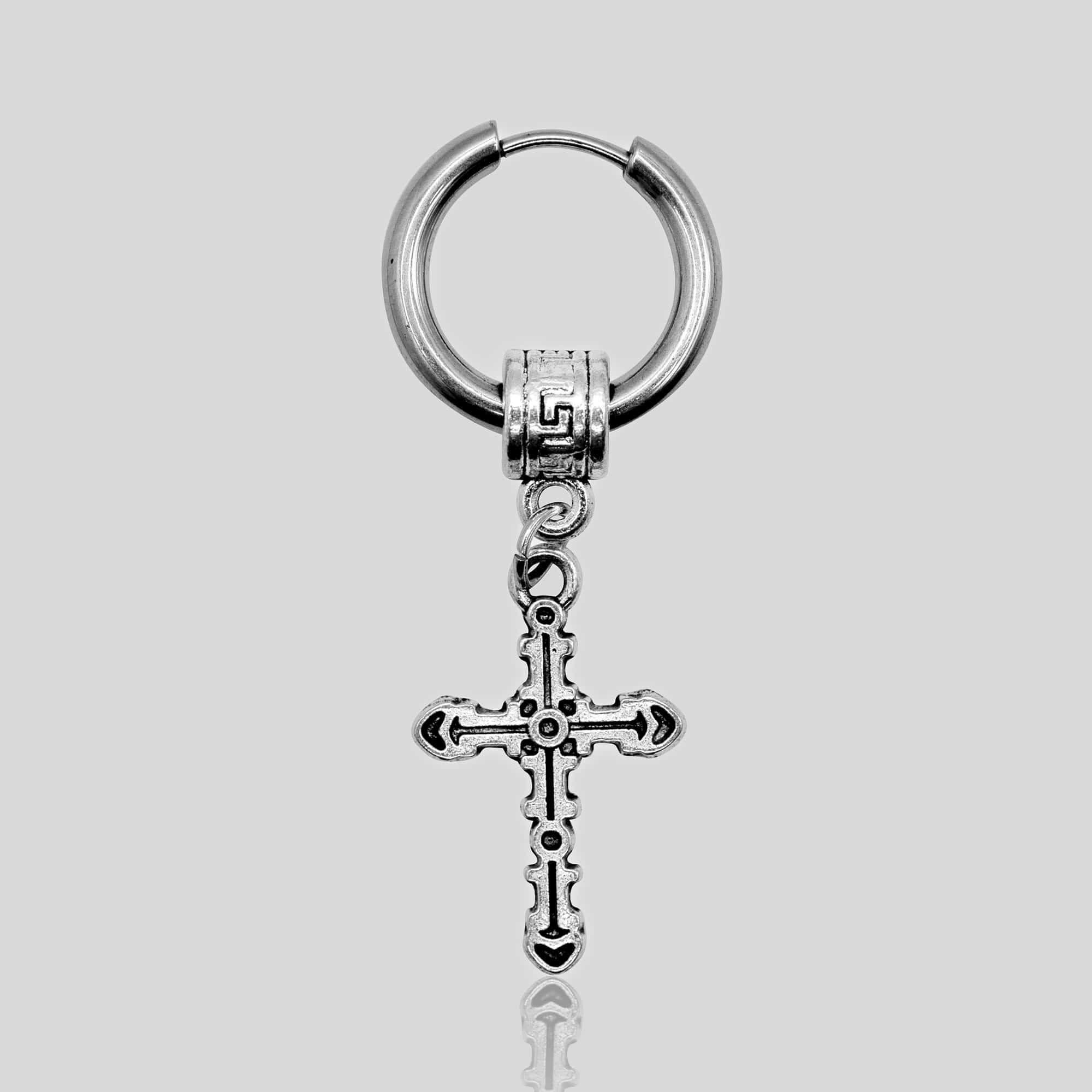 Cross Earring (Silver) - ROYALIS MELBOURNE