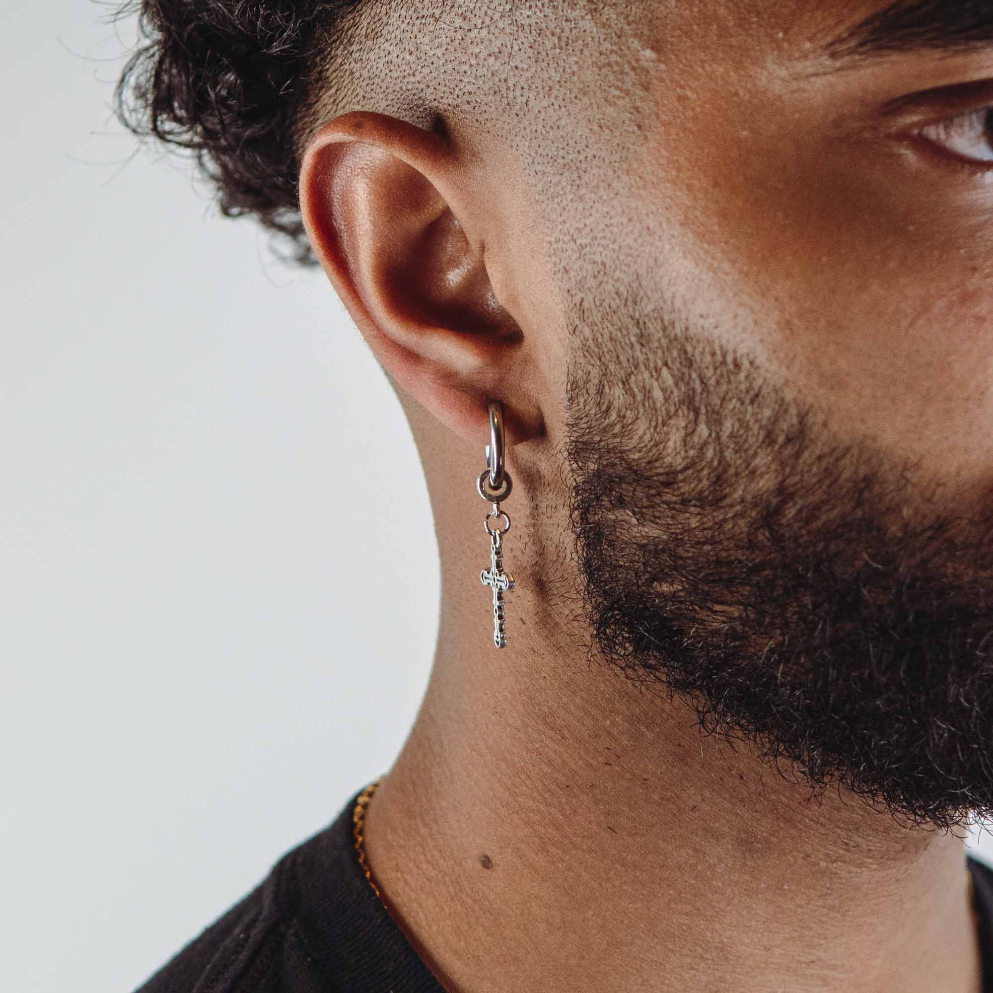 Cross Earring (Silver) - ROYALIS MELBOURNE