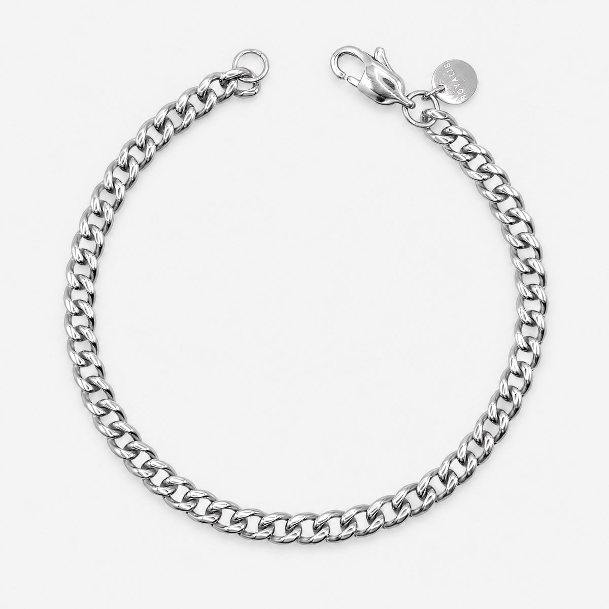 Cuban Bracelet (White Gold) 4mm