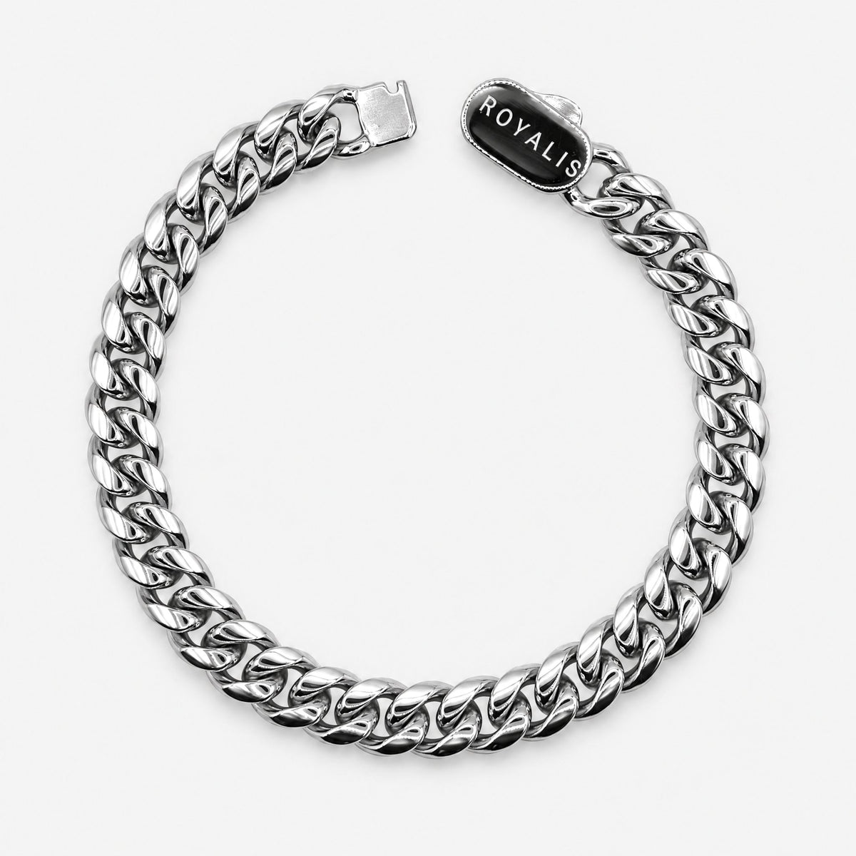 Cuban Bracelet (White Gold) 8mm