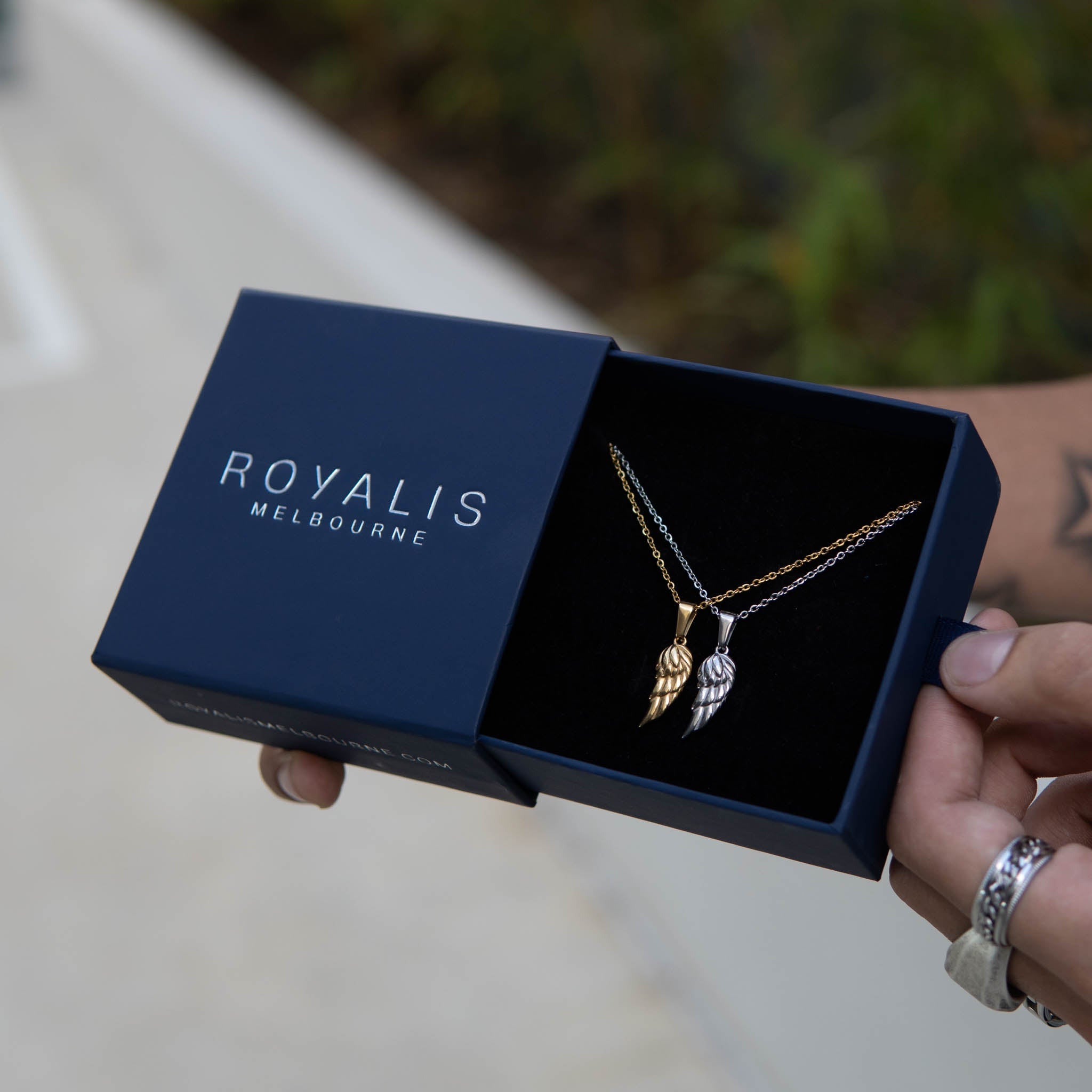 Feather Pendant (White Gold) - ROYALIS MELBOURNE