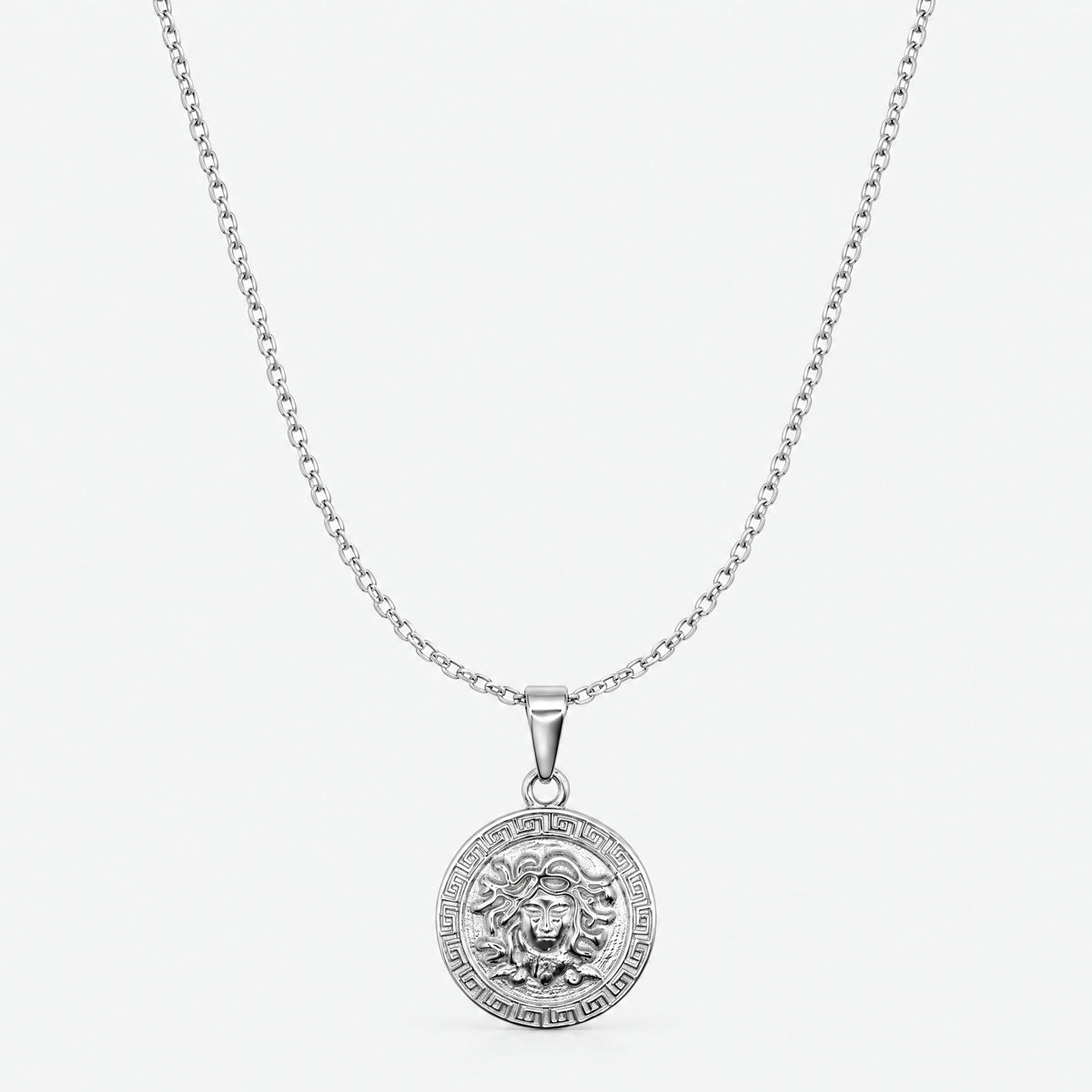 Medusa Pendant (White Gold)