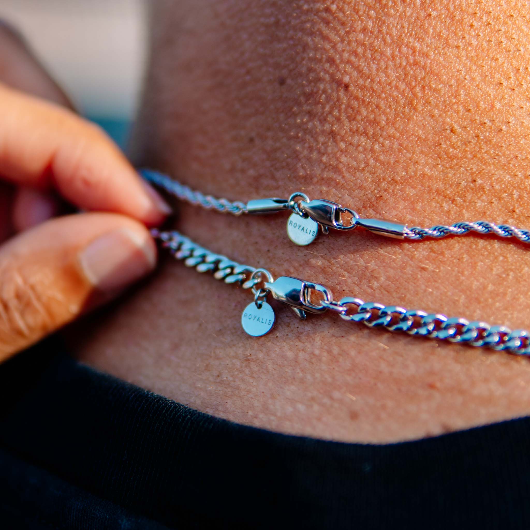 2mm white gold clearance rope chain
